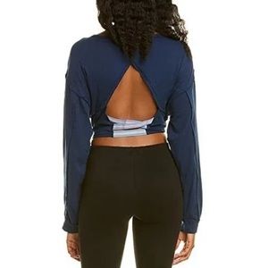 NWT Free People fp movement Backstage Long Sleeve Crop Top
